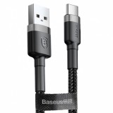 Laidas USB - USB C 1m 3A pintas juodas (black) Baseus CATKLF-BG1 